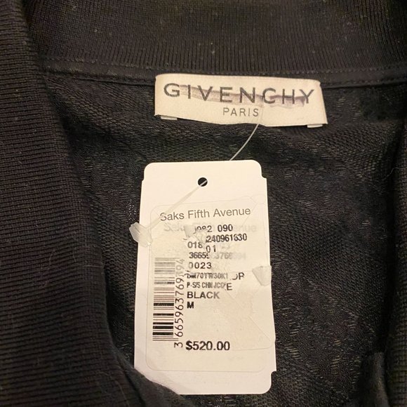 Givenchy black tonal logo print polo shirt - Picture 8 of 8